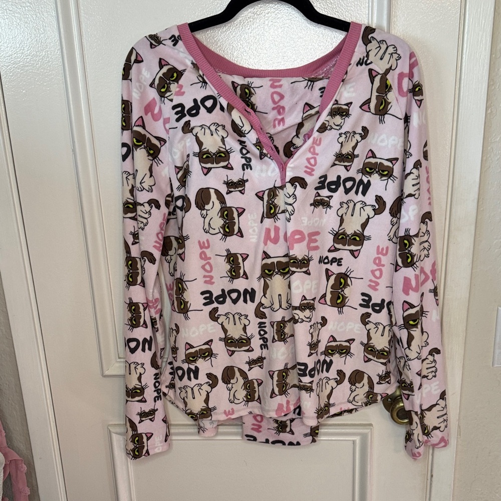 Playful Pink and White Pajama Set